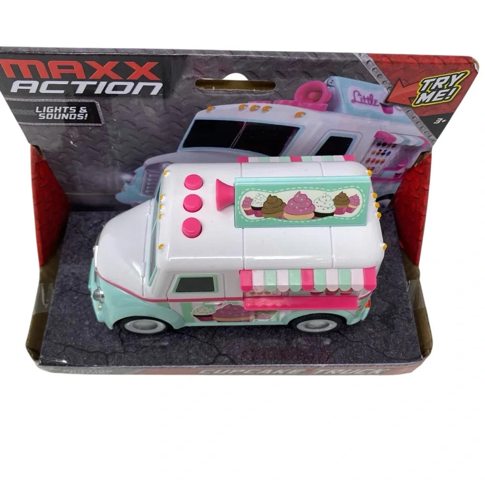 Maxx Action 5” Ice‎ Cream Truck Friction Motor Lights & Sounds, Rubber Tires NEW - Picture 2 of 6
